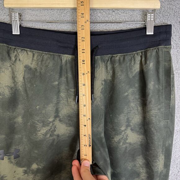 Under Armour Pants Mens L Green Tapered Leg Running Active Gym Stretch - Picture 6 of 11